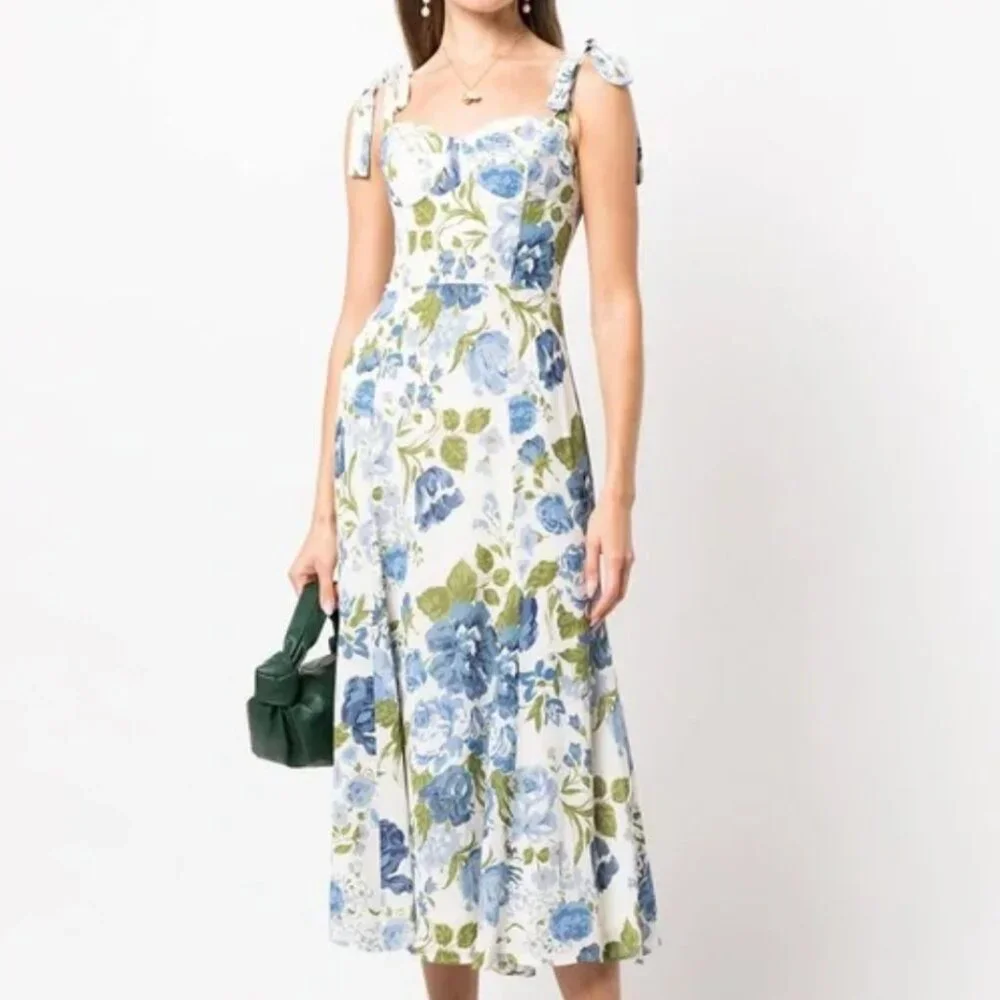 Reformation Nadira - Like New - Floral-Print Midi Dress - Picture 1 of 4